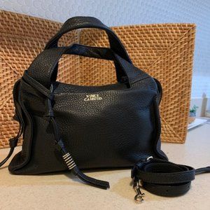 Vince Camuto Pebble Leather "Coey" Satchel - Black